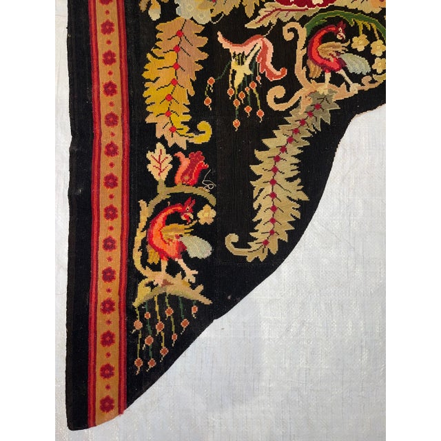 Textile Antique Needlepoint Textile Art For Sale - Image 7 of 9