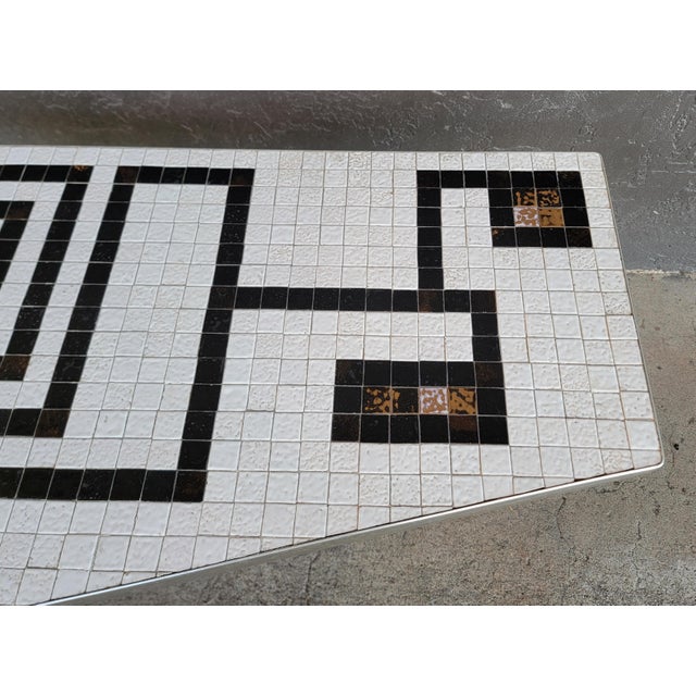 Geometric Mosaic Tile Coffee Table Mid-Century Modern For Sale In San Francisco - Image 6 of 8