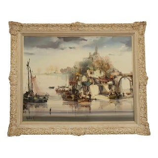 Jorge Aguilar-Agon, Seascape, 1982, Oil Painting on Canvas, Framed For Sale