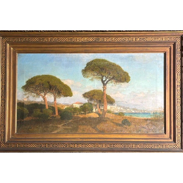 Frame with some small defects, contemporary frame, also documented in the photo of the artist's studio. Work signed in red...