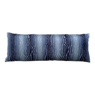 Thibuat Navy Traduzione 36" Lumbar Pillow For Sale