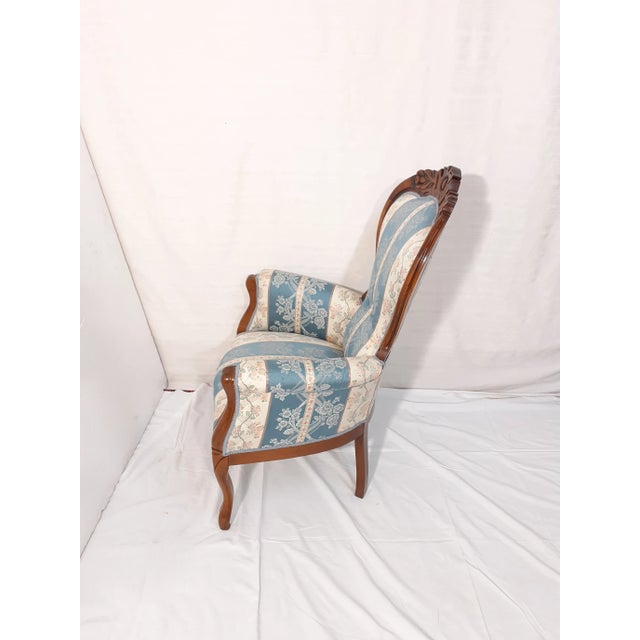 Luigi Philippe Style Armchairs in Maple Wood Upholstered For Sale - Image 6 of 10