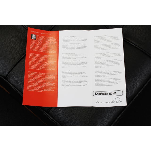 Black Daybed in Black Leather by Ludwig Mies van der Rohe for Knoll International, 2010s For Sale - Image 8 of 9