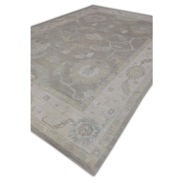 Early 21st Century Oriental Hand Knotted Rug Turkish Oushak 9'11" x 14'4" For Sale - Image 5 of 7