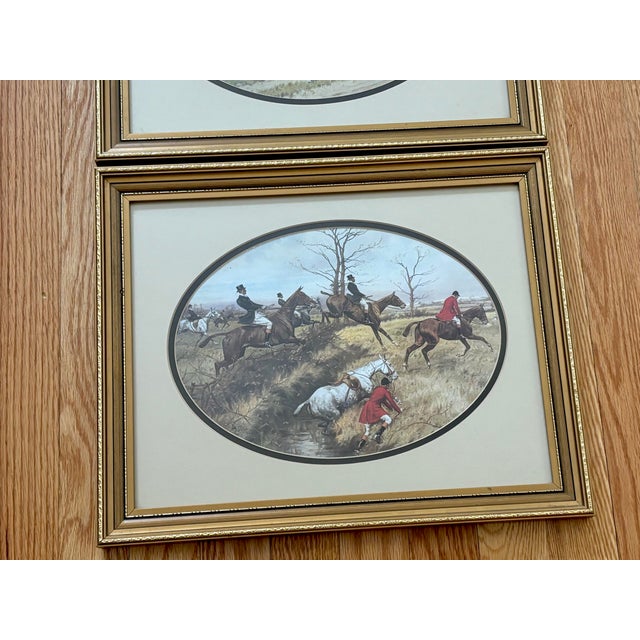 English 1980s British Equestrian Prints of the Fox Hunt For Sale - Image 3 of 6