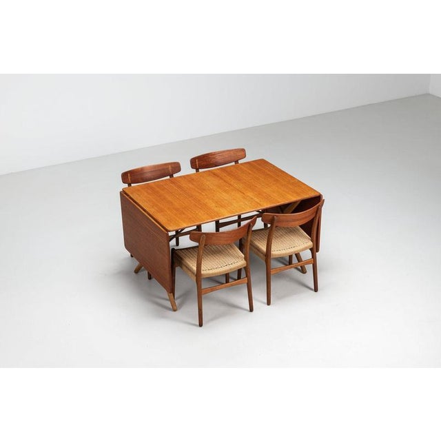 Model AT-309 Dining Table in Teak by Hans Wegner for Andreas Tuck, Denmark, 1952 For Sale - Image 3 of 18