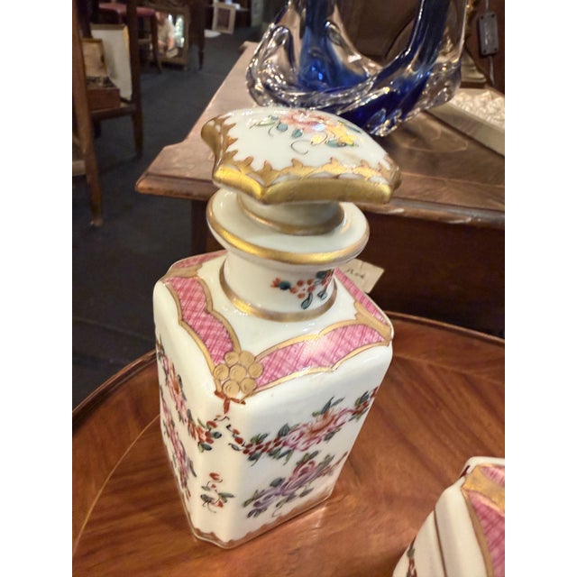 Vintage Porcelain Bathroom Bottle, 1920s, Set of 3, in Flawless conditions. Designed before 1890