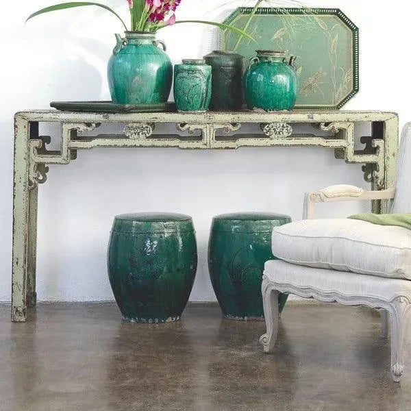 Celadon Moon Vase with Lotus Flower For Sale - Image 12 of 12