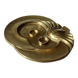 1970s Vintage - Solid Brass Bowl, Brass Jewelry Tray For Sale