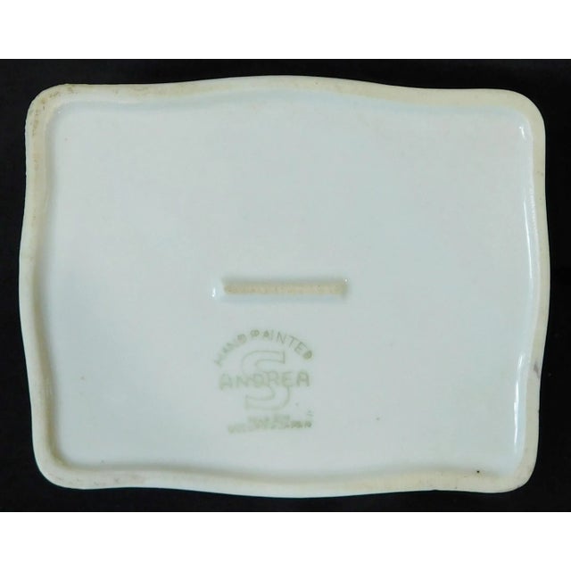 Vintage Andrea by Sadek Blue & White Floral Porcelain Trinket Dresser Box For Sale - Image 10 of 11