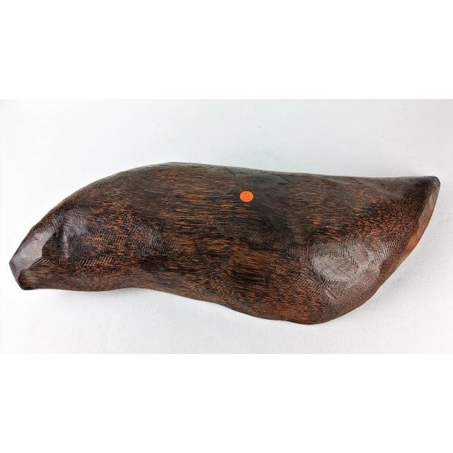 Large Brutalist Carved Palm Bowl, 1960s For Sale - Image 12 of 13