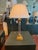 Mid 20th Century Crystal Column Table Lamp With Brass Accents For Sale - Image 4 of 4