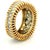 Vintage 18k Gold Diamond Bombe Band Ring, Circa 1980s, Size 5.75 For Sale - Image 9 of 9