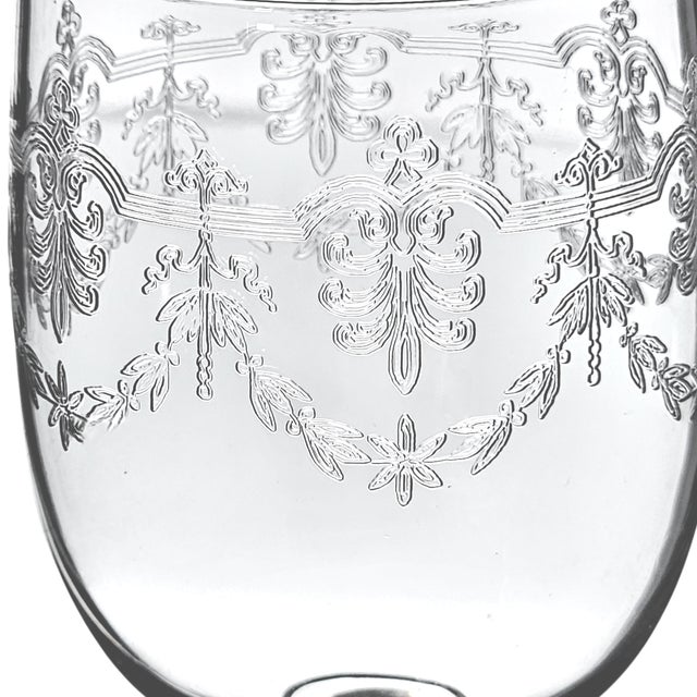 1930s Baccarat Beauharnais Wheel-Engraved Crystal Claret Glass For Sale In San Francisco - Image 6 of 12