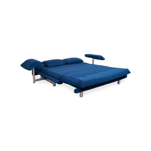 Textile Multy 3-Seater Sofa in Blue Malou 167 Upholstery from Ligne Roset For Sale - Image 7 of 17