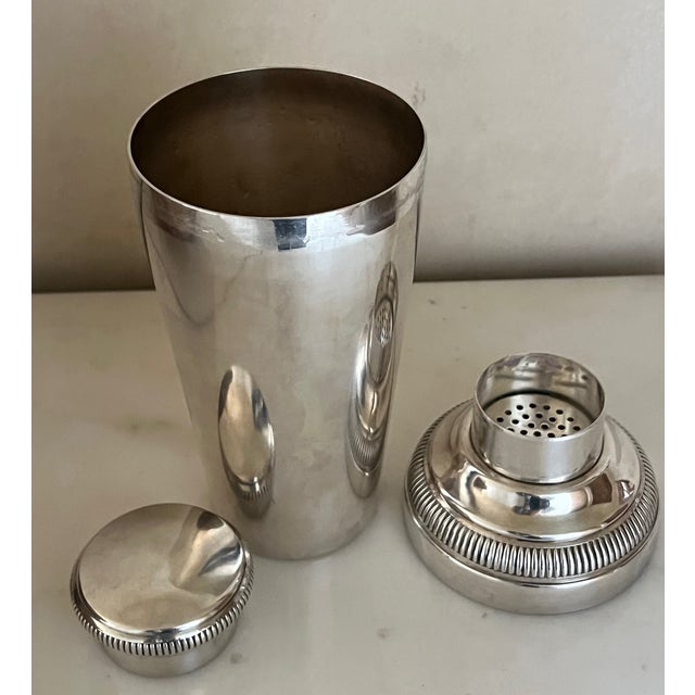 Silver Large French Silverplate Cocktail Shaker, C. 1930's For Sale - Image 8 of 10