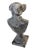 English Vintage Anthropomorphic Cast Iron Dog Bust Sculpture With Weathered Patina For Sale - Image 3 of 12