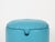 1960s Dilly Dally Pouf in Turquoise Leather by L. Massoni for Poltrona Frau, Italy, 1968 For Sale - Image 5 of 14