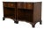 Kindel Furniture Georgian Solid Mahogany Block Front Nightstands, Pair For Sale