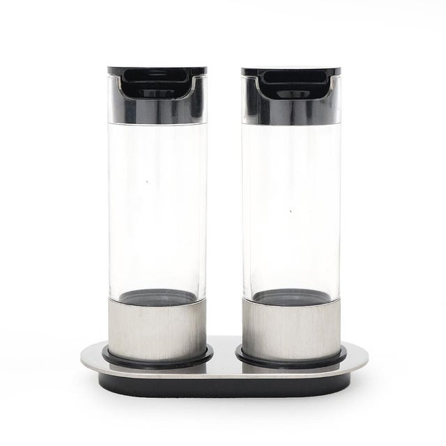 Metal Cylindrical Oil and Vinegar Set by Studio Opi for Cini and Nils, 1970s, Set of 2 For Sale - Image 7 of 14