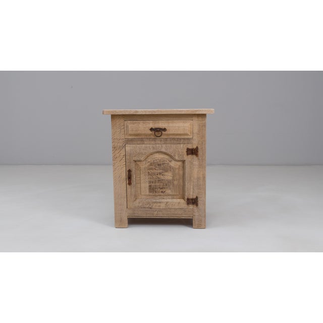 1970s French Oak Buffet With Paneled Door For Sale - Image 4 of 18