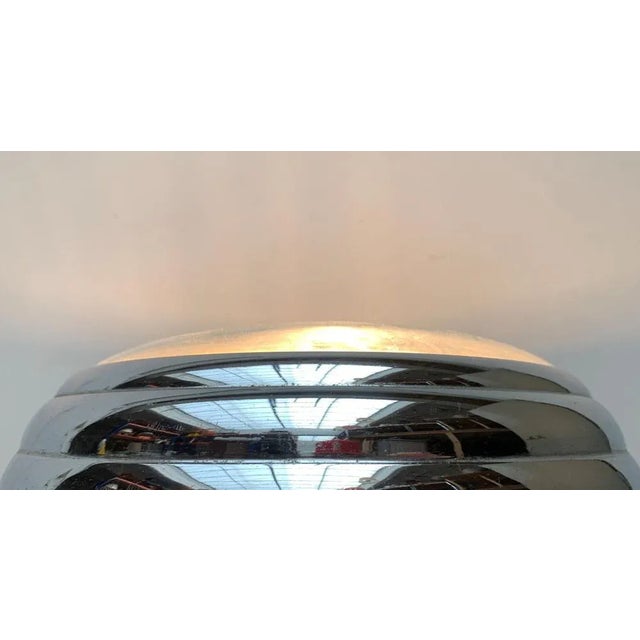 Metal Art Deco Table Lamp in Chrome and Glass For Sale - Image 7 of 18