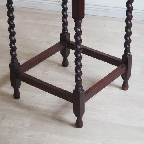 Baroque Baroque Style Side Table with Turned Spiral Legs, 1900s For Sale - Image 3 of 8