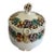 Vintage Lefton Majolica Style Canister With Liid For Sale