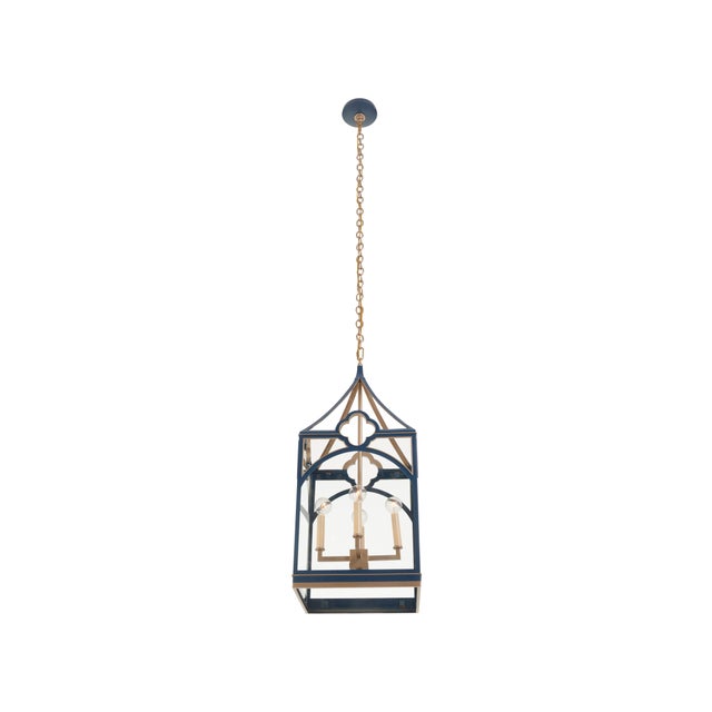 2020s Quatrefoil Lantern - Navy For Sale - Image 5 of 7