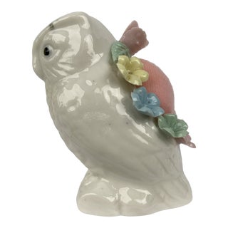 Vintage Mid 20th Century China Owl Pincushion For Sale