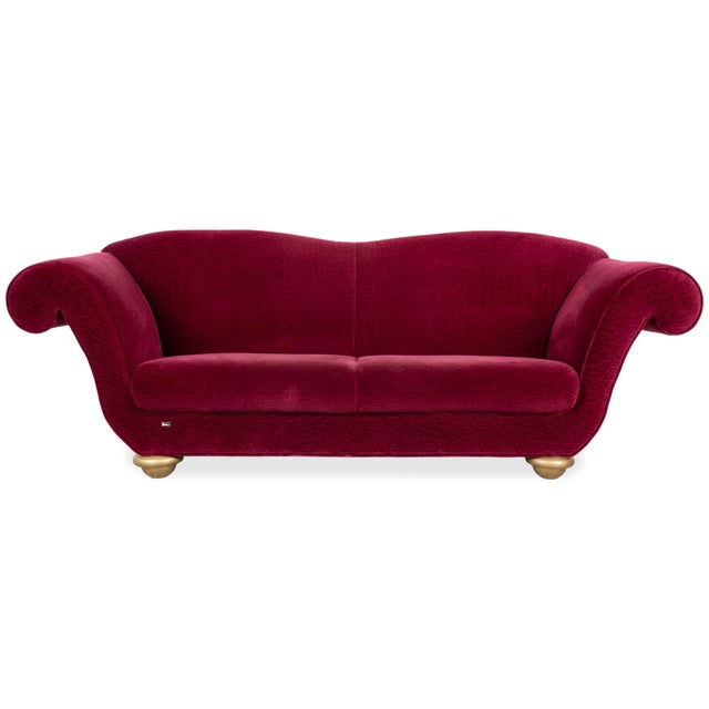 Red Loulou 3-Seater Sofa in Red Ruby Fabric from Bretz For Sale - Image 8 of 8