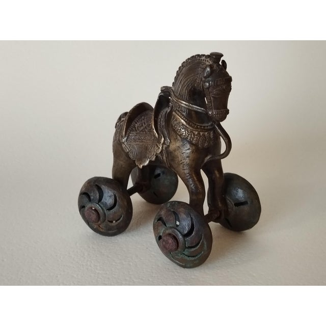 Antique Bronze Horse with Wheels, in Very Good conditions. Designed 1890 to 1919