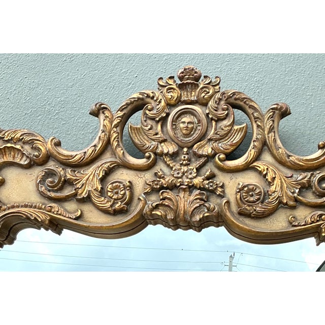Vintage LaBarge Rococo Style Gold Frame Mirror For Sale - Image 9 of 12