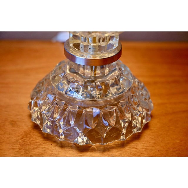 Cut Crystal Table Lamp by Carl Fagerlund for Orrefors, 1970s For Sale - Image 4 of 10