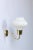 1950s Danish Modern Brass and Opaline Glass Sconces by Acton Bjorn, 1950s, Set of 3 For Sale - Image 5 of 12