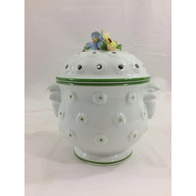 White Limoge China Potpourri Keeper For Sale - Image 8 of 8