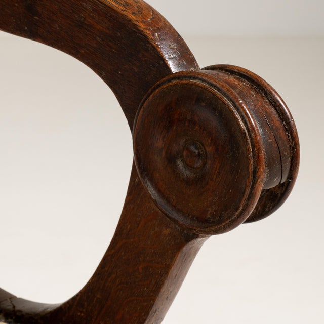 Oak Armchair with Tapestry Upholstery, Antique, France, 19th Century For Sale - Image 15 of 17