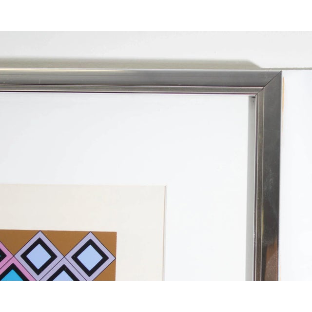 Printmaking Materials 1980 “Ferde” Op Art Serigraph Print by Victor Vasarely For Sale - Image 7 of 8