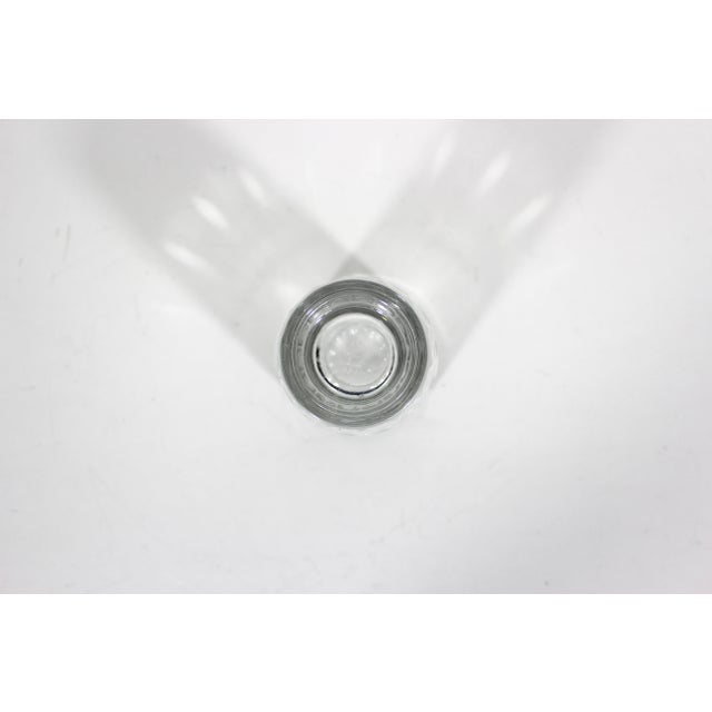 Libbey Glass Co. Vintage Libbey Glass Jigger White Lines Bar Measure 1 1/2 Ounce Oz Measuring Cup Shot Bar Cart Styling, Cocktail Alcohol Heavy Bottom Fluted For Sale - Image 4 of 11