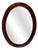 Vintage Oval Mirror in Stained Wood, 1970s For Sale