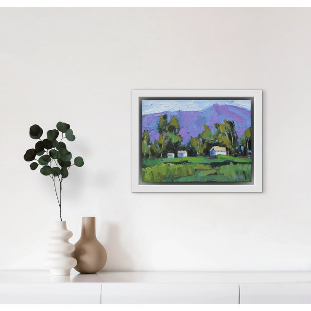 Lavender Lavender Hills Oil Painting Original Art For Sale - Image 8 of 10