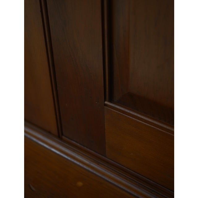 Simms and Thayer Vintage Pine Linen Press Rustic Cupboard Cabinet For Sale - Image 11 of 17