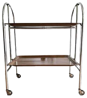 Vintage Collapsible 34 Bar Cart / Drinks Trolley from Pressolit, 1970s