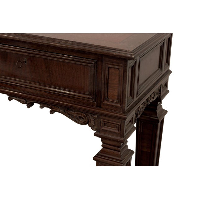 Wood Mid-Century Italian Walnut and Burl Wood Console Table, 1950s For Sale - Image 7 of 10