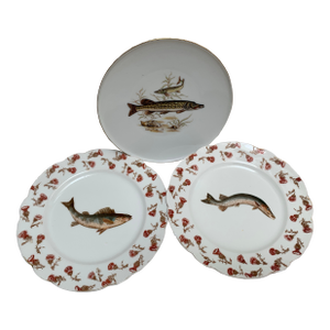 Vintage Fish Motif Side Dishes, Set of Three