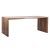 Beautiful rustic salvaged teak wood dining table with modern simple waterfall design. Sealed warm medium brown finish....