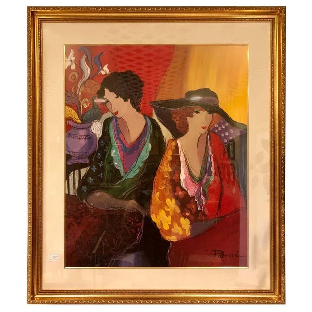Lithograph by Patricia Govezensky of Two Woman Gilt Framed Signed For Sale - Image 13 of 13