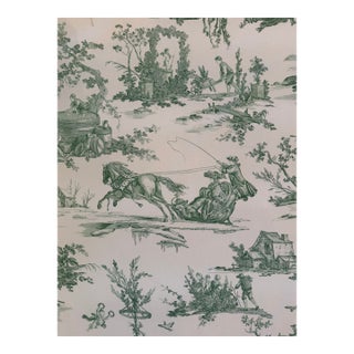 Gp & J Baker, the Seasons, Romantic Toile 4 Yards Cotton Fabric Romantic Pastoral Toile Printed For Sale