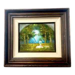 1970s "Memories" Expressionist Landscape Oil Painting by Girard, Framed