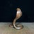 Vintage Solid Copper & Gilt Brass Cobra Snake Sculpture For Sale - Image 9 of 9